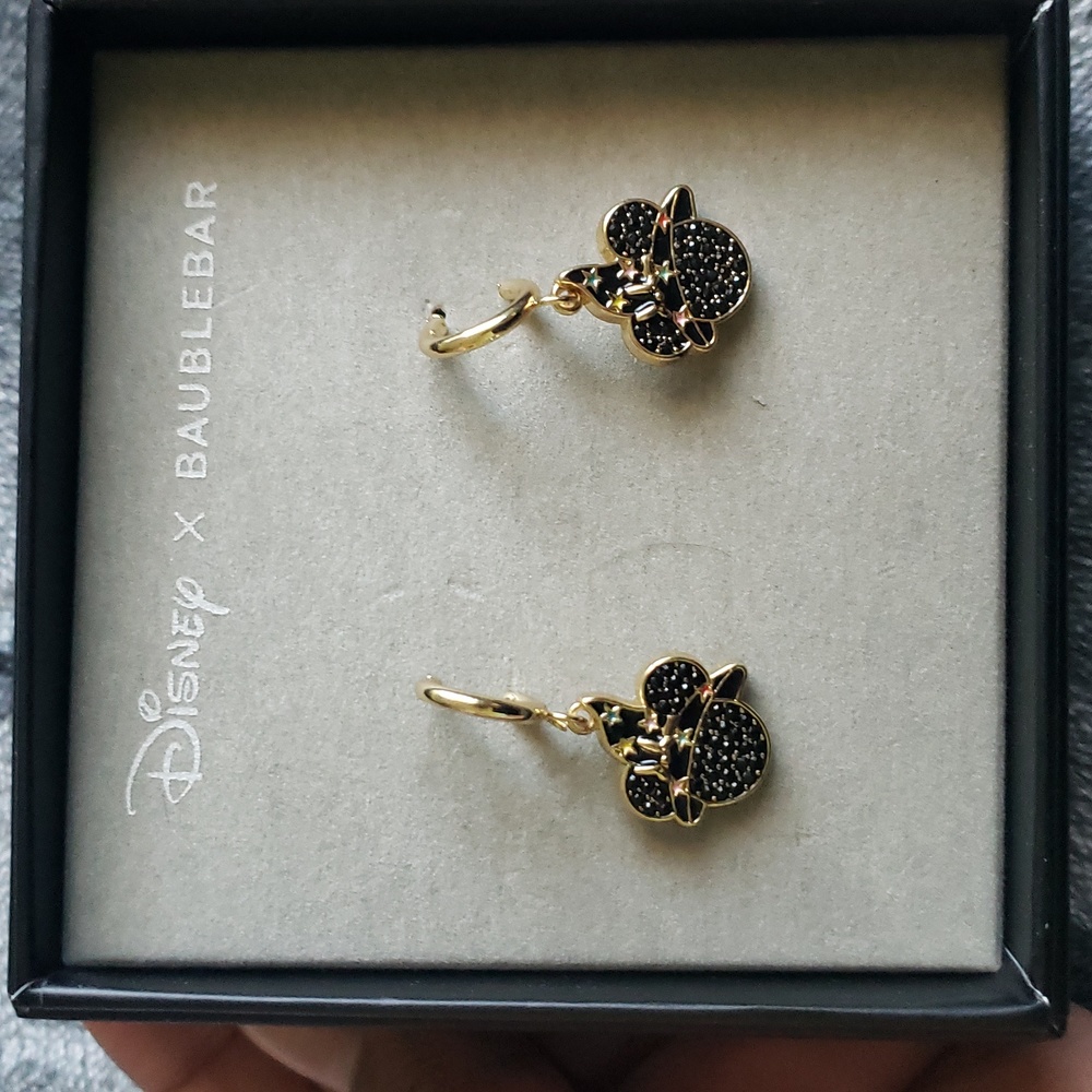 Disney X Baublebar mini witch hate earrings.